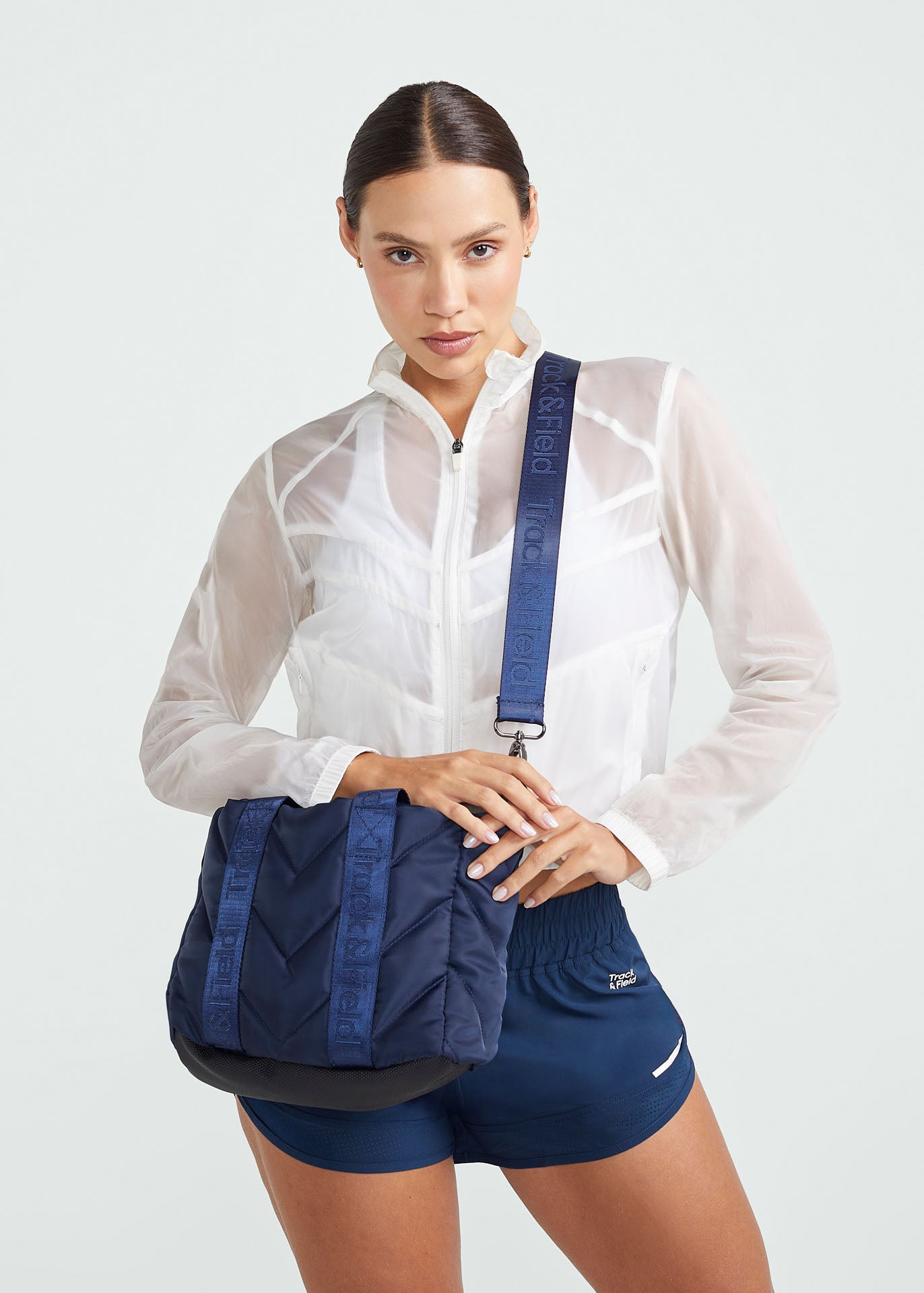 Minibolso de lona acolchado