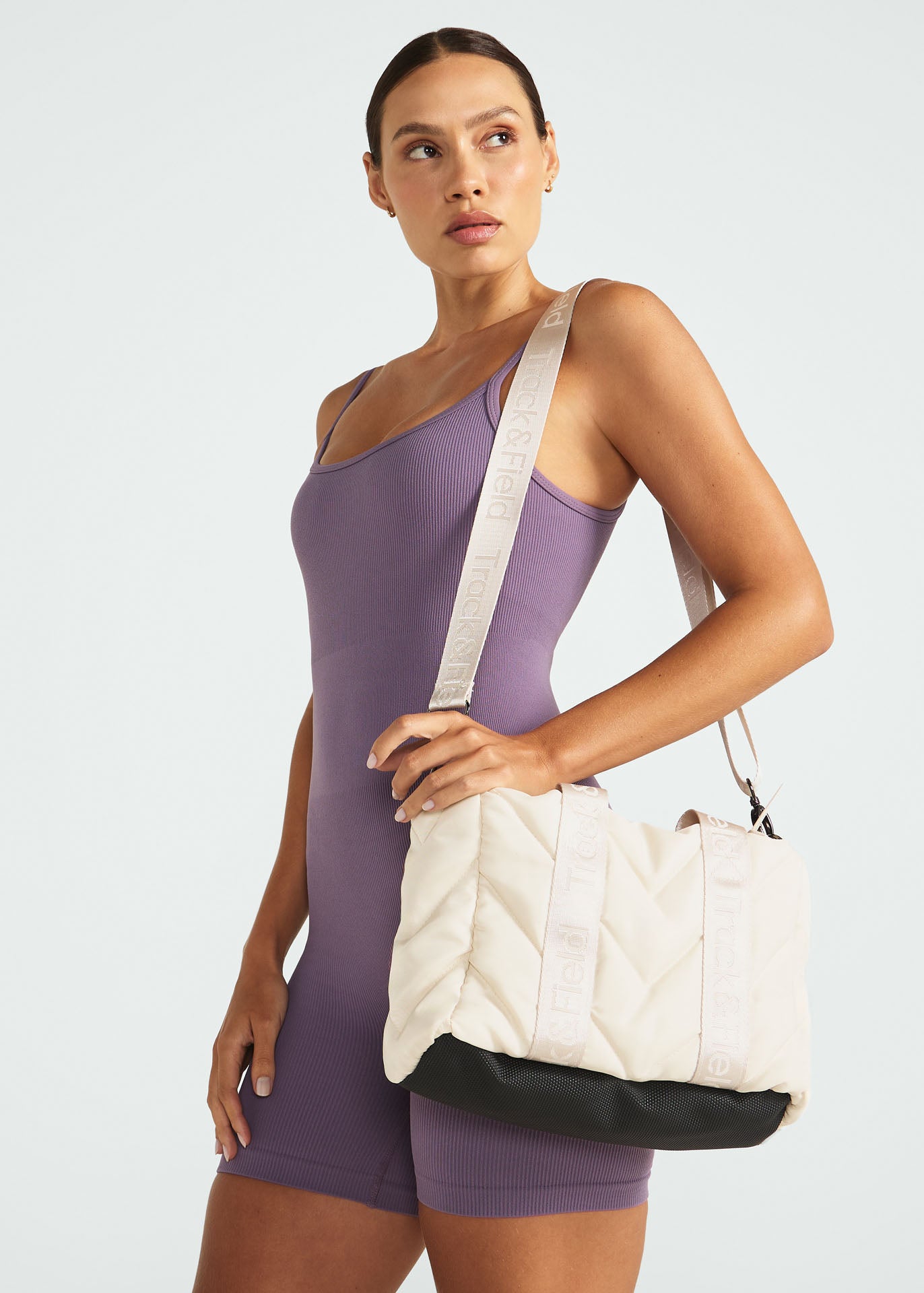 Minibolso de lona acolchado