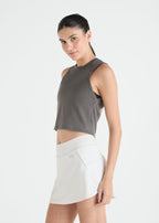 T-shirt sem manga Mulher Cropped
