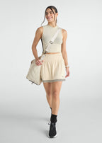 Falda Rayas Piel