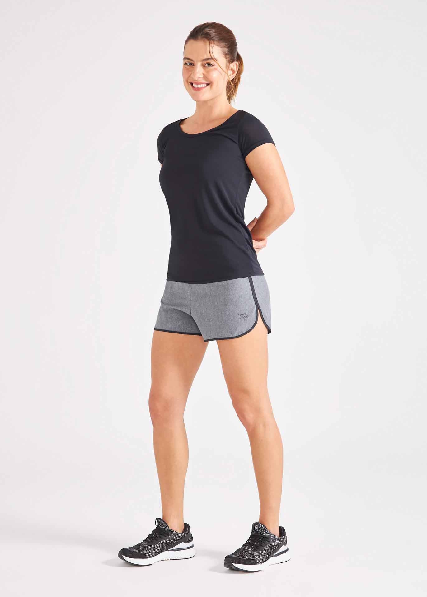 Zweifarbige Run-Shorts für Damen
