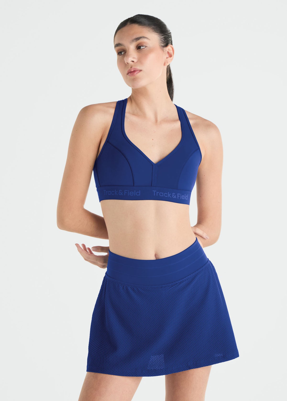 Top Mulher Elástico Logo T&F