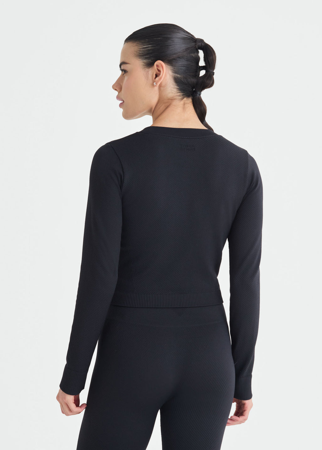 Top Mulher Manga Longa Skin Traces