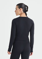 Top Mulher Manga Longa Skin Traces
